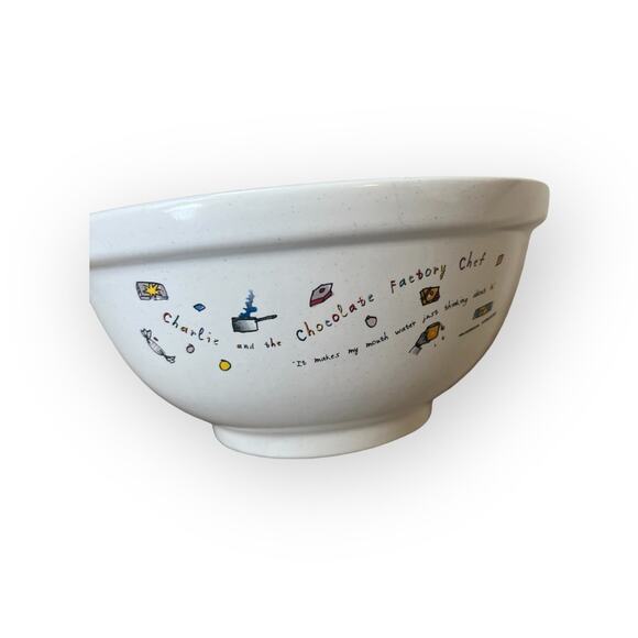 Emerson Creek Pottery Charlie and the Chocolate Factory Roald Dahl Mixing Bowl - Picture 1 of 10